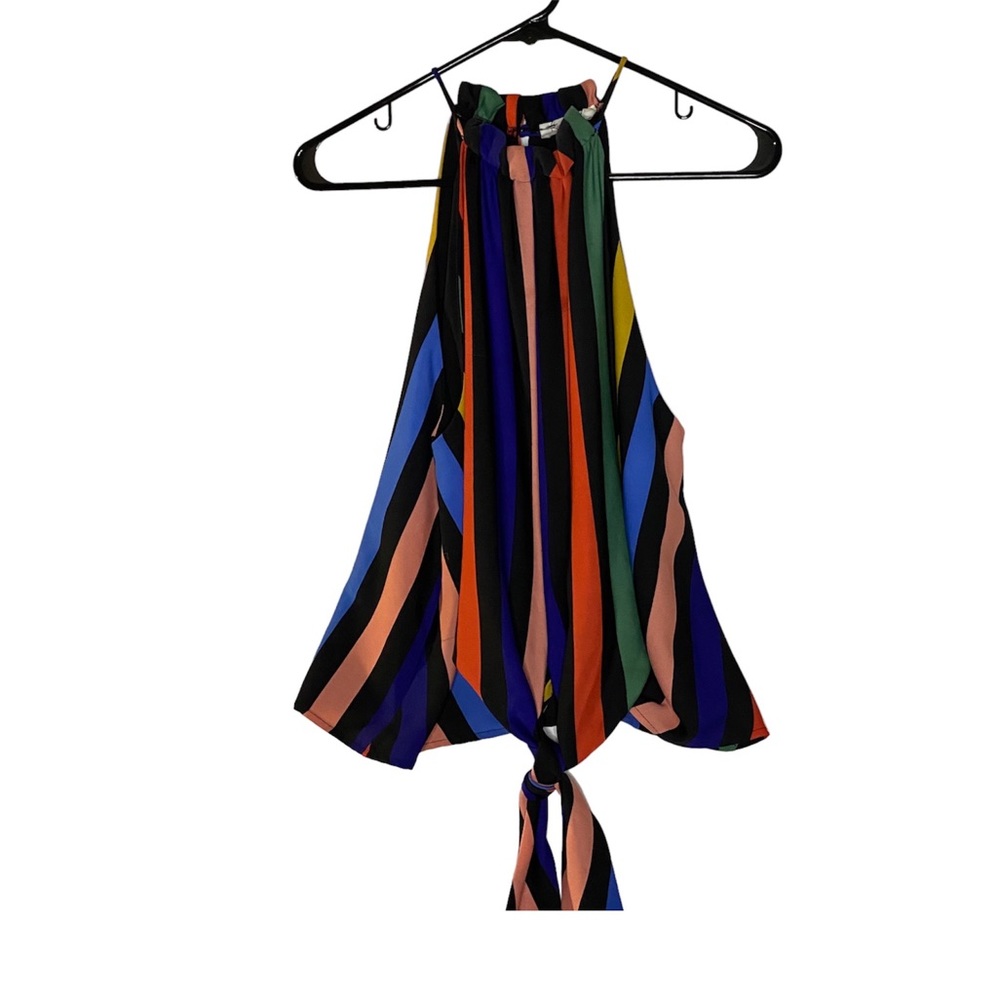 Fashion Lounge Striped Sleeveless Blouse